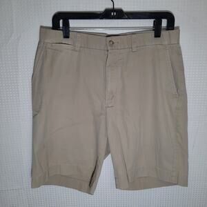 Vintage Polo Ralph Lauren Shorts 33 Men Khaki Cotton Chino Made in Macau